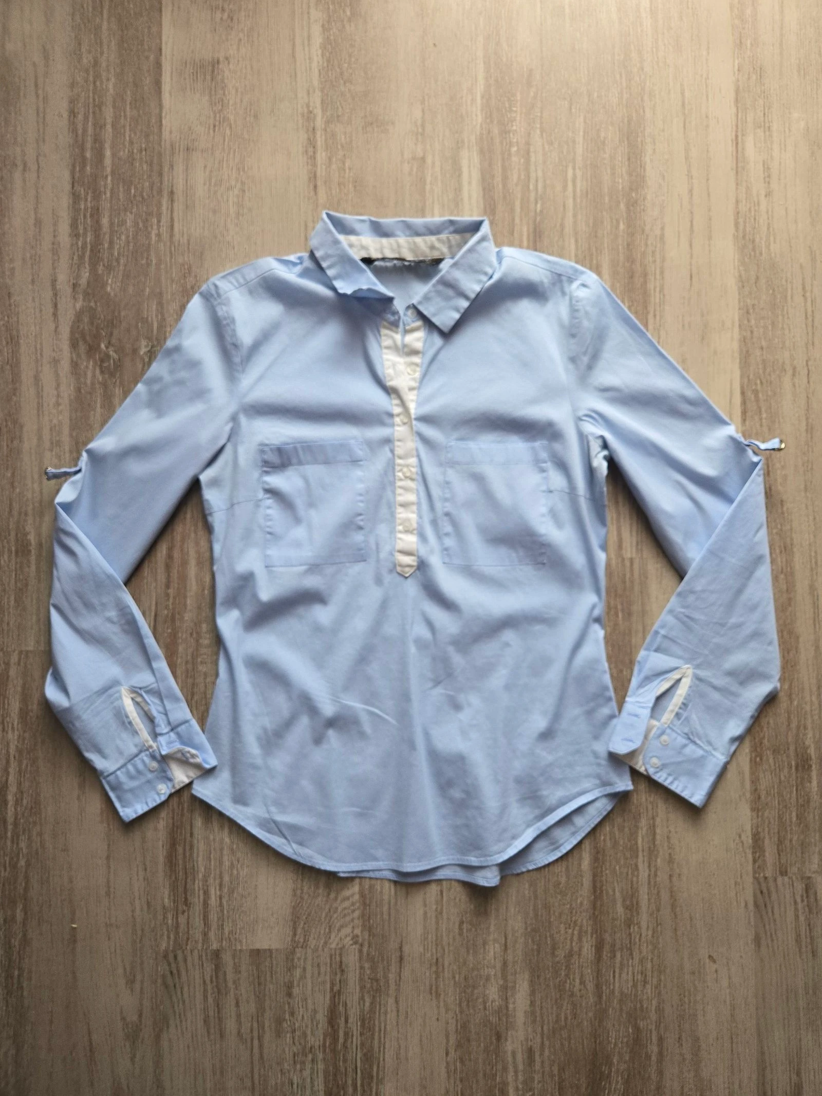 Chemisier bleu ciel Zara femme taille 38